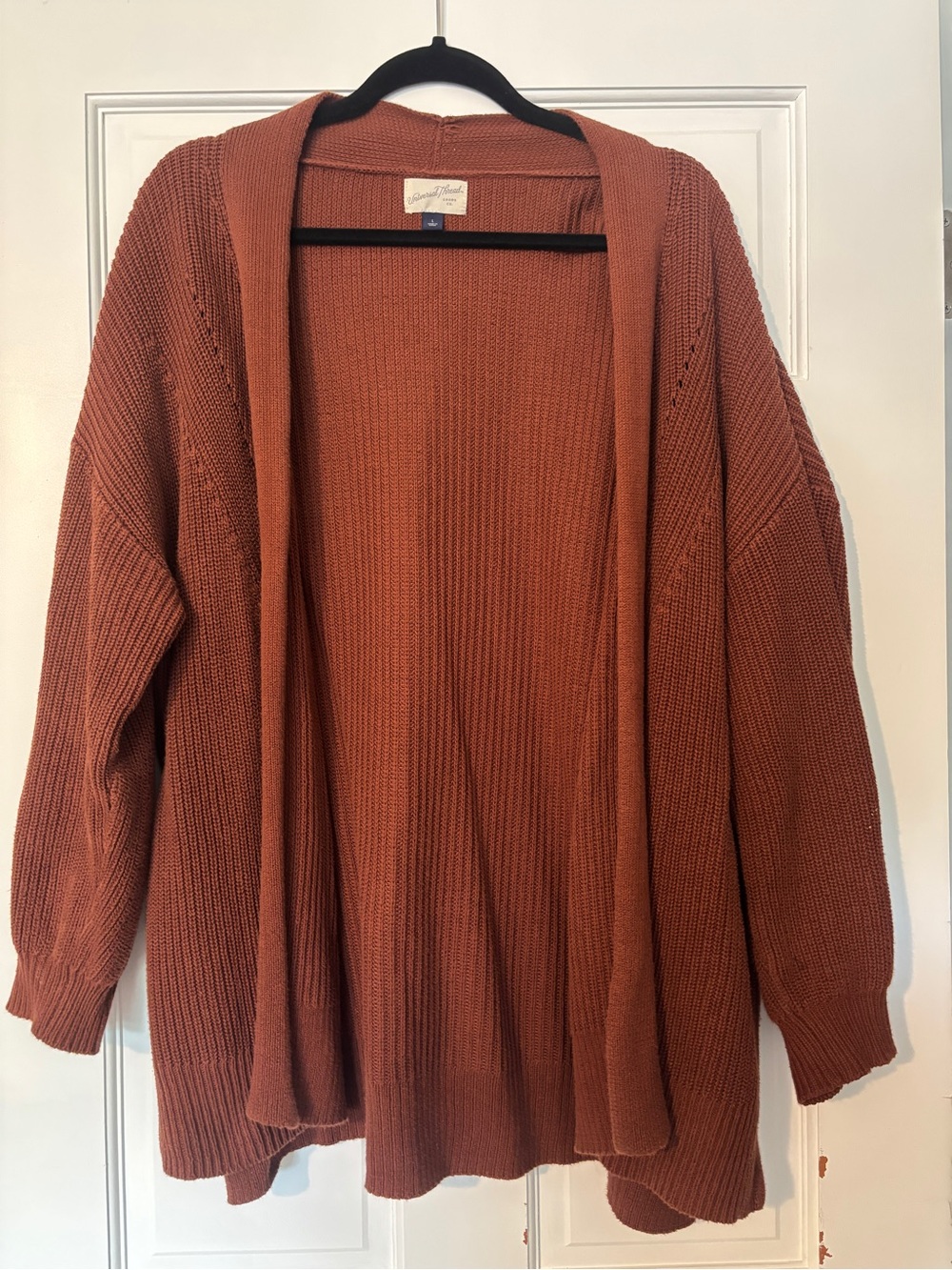 Universal Thread Brick Orange Open Cardigan